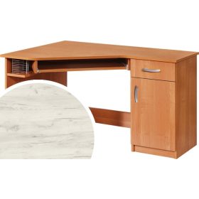 Carmen sarok számítógépasztal jobbos - Fehér tölgy