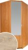 SZN sarok gardróbszekrény 1 ajtó tükörrel - Endgrain tölgy