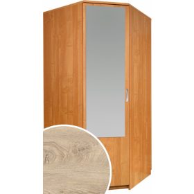   SZN sarok gardróbszekrény 1 ajtó tükörrel - Endgrain tölgy