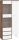 Nordis vitrin 2 ajtó 2 fiók - Tobacco tölgy - Fehér