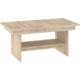   Dallas  emelhető és kihúzható dohányzóasztal - Endgrain tölgy