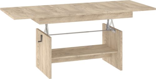 Dallas  emelhető és kihúzható dohányzóasztal - Endgrain tölgy