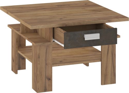 Solo dohányzóasztal 2 fiók - Arany tölgy - Granada barna