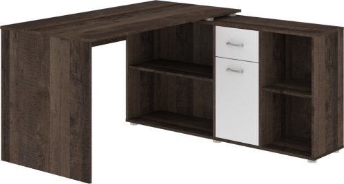 Beat P íróasztal kombináció jobbos - Grange tölgy - Fényes fehér