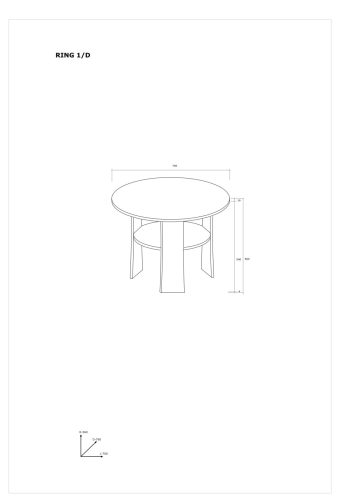Ring 1D dohányzóasztal - Éger