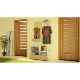 City előszoba bútor szett - Fehér tölgy - Arany tölgy