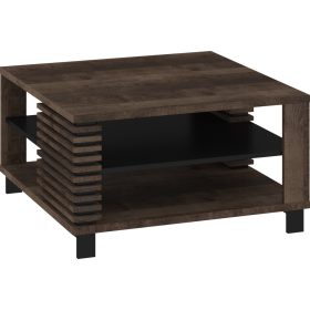   Lamir dohányzóasztal K négyzet alakú - Grange tölgy - Fekete