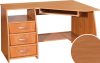 Sevilla sarok számítógépasztal 3 fiók balos - Éger