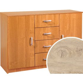 Komód 2 ajtó 4 fiók K-1244S2D - Endgrain tölgy