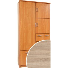   Barcelona 100 előszoba szekrény tükör nélkül - Világos Sonoma tölgy