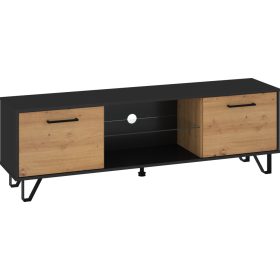 Boss TV-állvány 160 - Fekete - Artisan tölgy