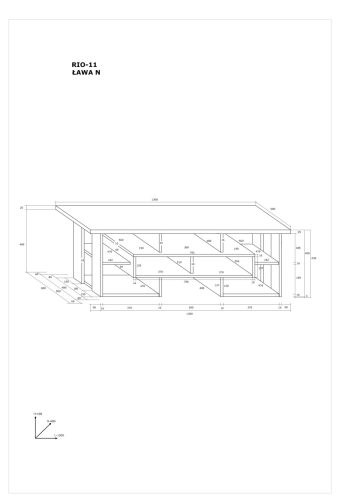 Rio dohányzóasztal N - Artisan tölgy - Fehér