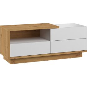   Hybrid TV-állvány 1 ajtó 1 fiók - Artisan tölgy - Fényes fehér
