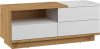 Hybrid TV-állvány 1 ajtó 1 fiók - Artisan tölgy - Fényes fehér