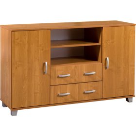 Komód 2 ajtó 2 fiók nyitott polc KN-1442S2DW6 - Éger