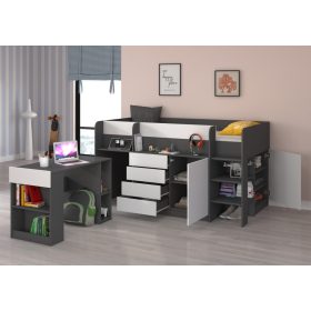 Smile galériaágy jobbos - Szürke - Fehér