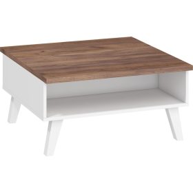 Nordis dohányzóasztal 2 ajtó - Tobacco tölgy - Fehér