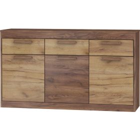   Maximus komód 3 ajtó 3 fiók - Tobacco tölgy - Arany tölgy