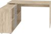 Beat L íróasztal kombináció balos - Endgrain tölgy - Beton szürke