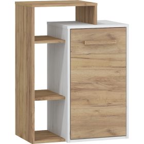 Rio komód 1 ajtó balos - Fehér tölgy - Arany tölgy