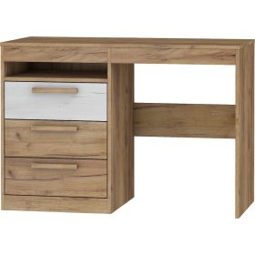 Maximus íróasztal 3 fiók - Arany tölgy - Fehér tölgy