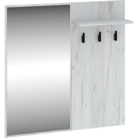 Boss előszobafal tükörrel - Fehér tölgy