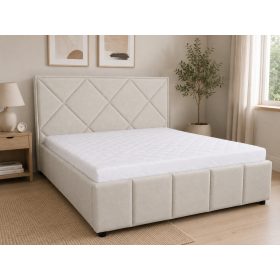   Orlando ágyneműtartós kárpitozott franciaágy 140x200 cm - Natúr