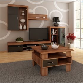 Gamma dohányzóasztal - Wallis szilva - Fényes fekete