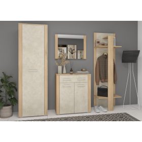   Cezar előszoba bútor szett - Cremona tölgy - Granada mandula