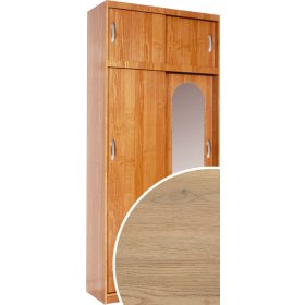   Aleksander 1 Z  tolóajtós gardróbszekrény tükörrel - Cremona tölgy