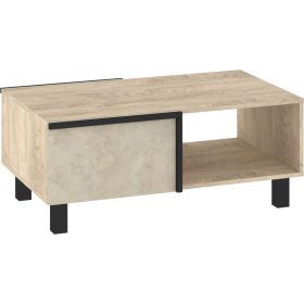   Lars dohányzóasztal 2 ajtó - Endgrain tölgy - Granada mandula