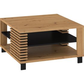   Lamir dohányzóasztal K négyzet alakú - Artisan tölgy - Fekete