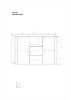 Notti komód 2 ajtó 2 fiók - Világos Sonoma tölgy - Világos Sonoma tölgy - Sötét Sonoma tölgy