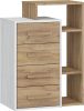Rio komód 4 fiók jobbos - Fehér tölgy - Arany tölgy