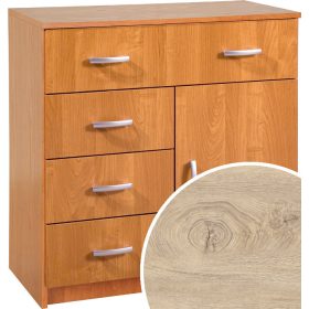 Komód 1 ajtó 4 fiók K-8044S1D - Endgrain tölgy