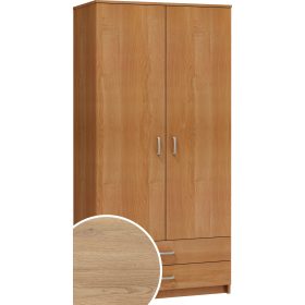 Szafa gardróbszekrény 2 ajtó 2 fiók - Cremona tölgy