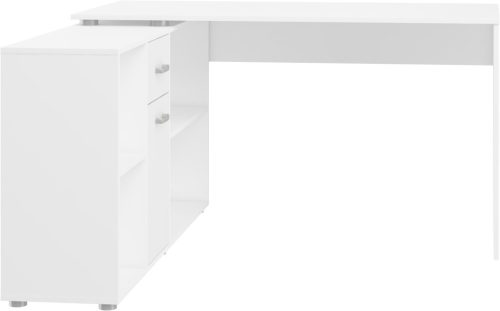 Beat L íróasztal kombináció balos - Fehér - Fényes fehér