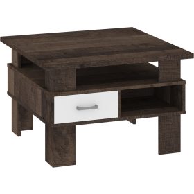 Gamma dohányzóasztal - Grange tölgy - Fényes fehér