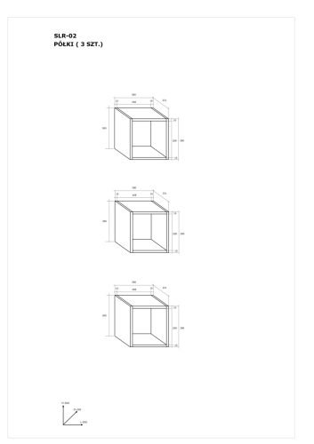 Solar fali polc 3 db-os szett - Artisan tölgy