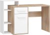 Rio íróasztal 1 ajtó 1 fiók balos - Világos Sonoma tölgy - Fehér