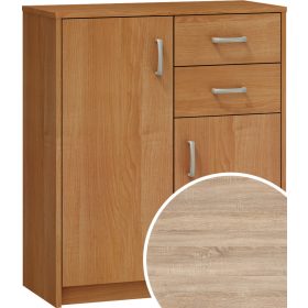 Komód 2 ajtó 2 fiók K1-2D-2S - Világos Sonoma tölgy