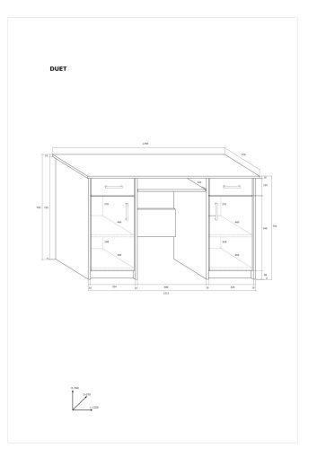 Duet íróasztal - Wallis szilva