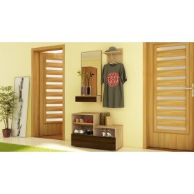   City előszoba bútor szett - Világos Sonoma tölgy - Sötét Sonoma tölgy