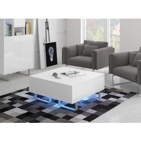 King dohányzóasztal - Fehér - Fényes fehér