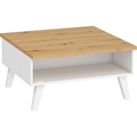 Nordis dohányzóasztal 2 ajtó - Artisan tölgy - Fehér