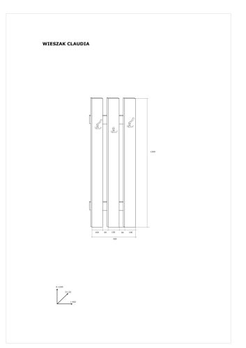 Claudia előszobafal fogasokkal - Wallis szilva