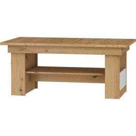 Maximus dohányzóasztal - Artisan tölgy - Fényes fehér