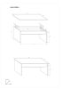 Indila emelhető tetejű dohányzóasztal - Világos Sonoma tölgy