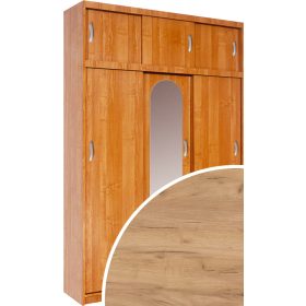   Aleksander 2 Z tolóajtós gardróbszekrény tükörrel - Arany tölgy