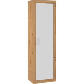 Verin gardróbszekrény 1 ajtó - Artisan tölgy - Fehér
